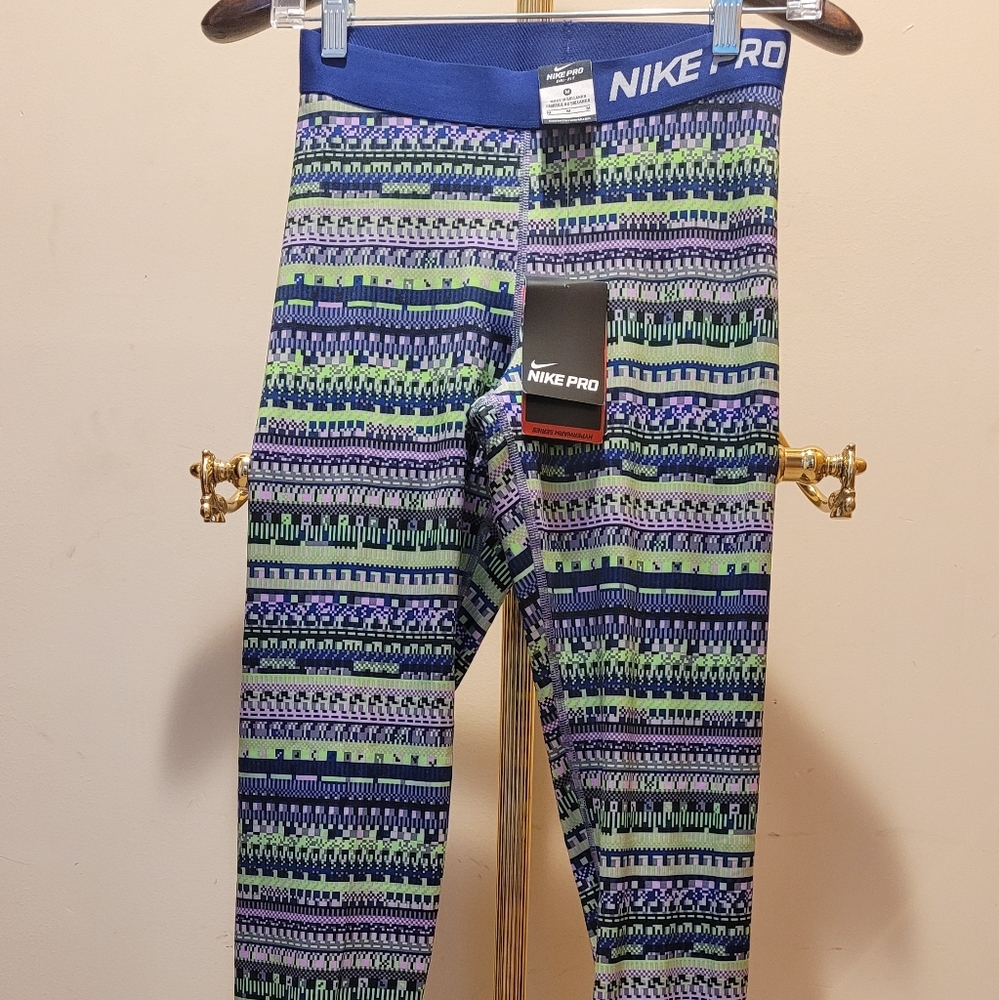 Nike Pro Multi-Colored Leggings Women's Size M